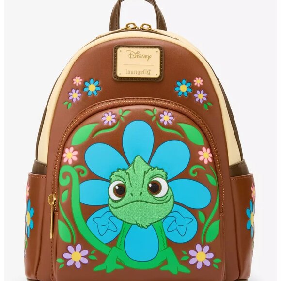 Loungefly Disney Tangled Pascal Flower Mini Backpack and Wallet Set NWT main image 7